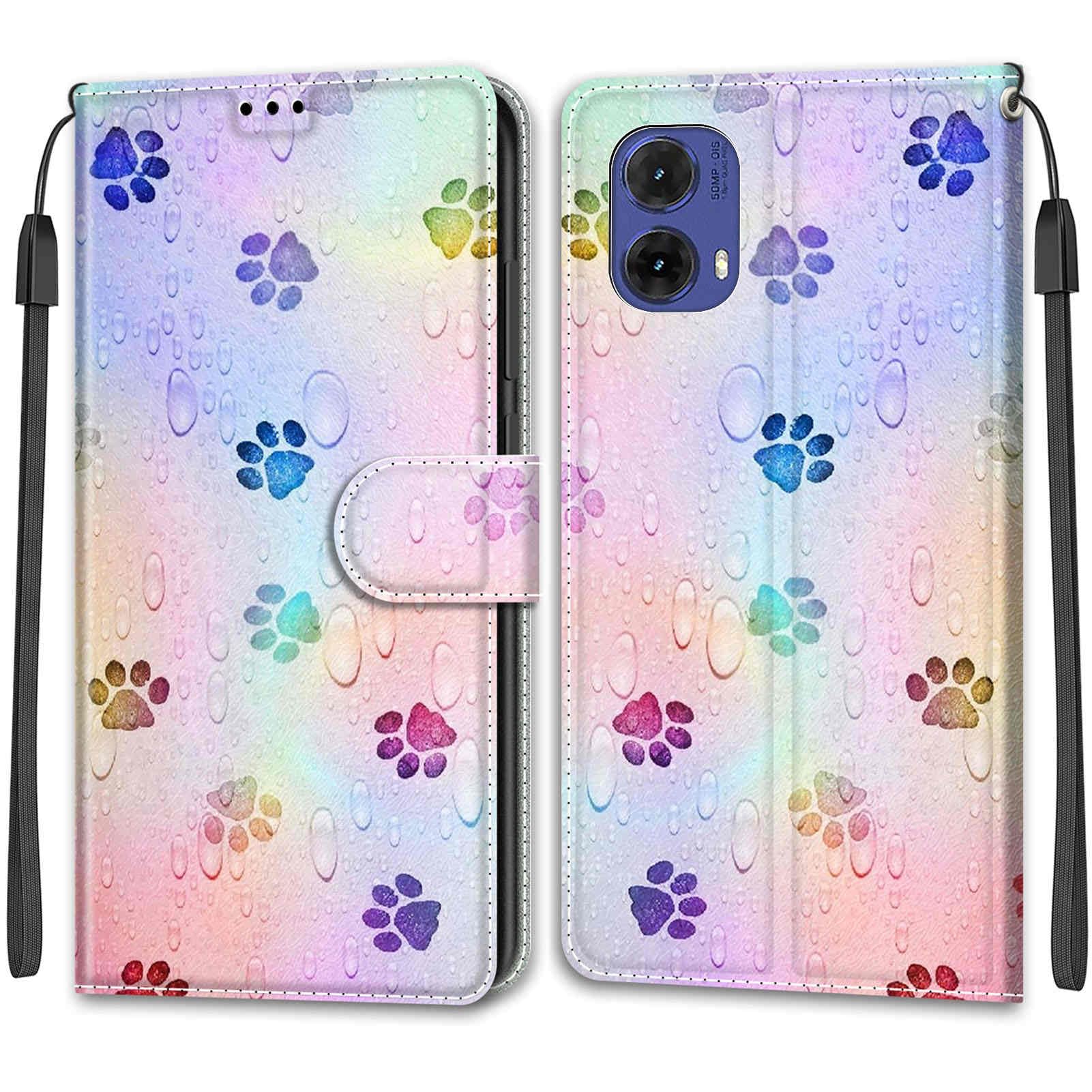 Custodia A Portafoglio Con Supporto Per Motorola Moto G85 5G - Pelle Ecologica E TPU, Magnetica, Antishock, Slot Per Carte (Nero)