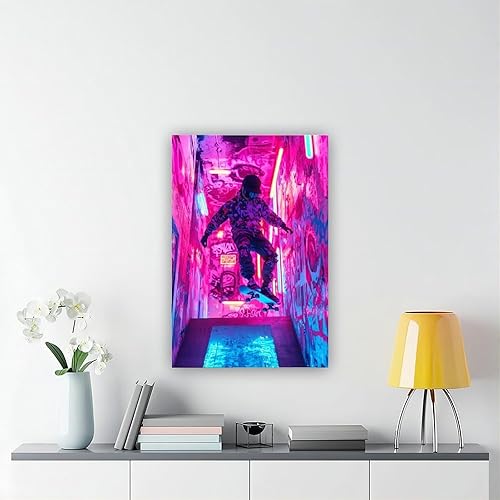Miniatura 6 de Retro Cyber Skater Wall Art  Y2K Punk Poster for Cool Teen Room Decor & Gamers Poster Print Decorative Painting Canvas Wall Art Living Room Posters