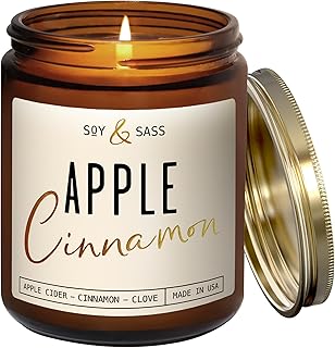 Apple Cinnamon Candles, Cinnamon Apple Candle - 'Apple Cinnamon' Infused...