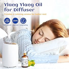 HIQILI Ylang-Ylang Essential Oil, Long-Lasting Scent for Diffuser, Perfumes, Aromatherapy, DIY - 3.38 Fl Oz