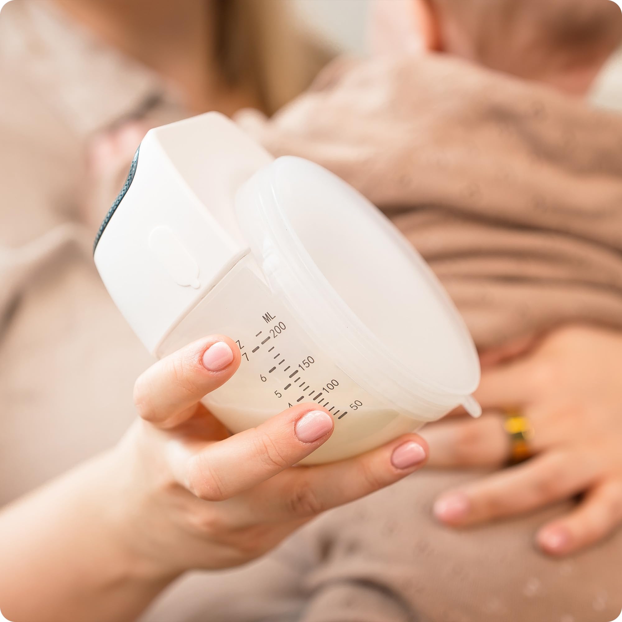 Amme Elektrische Milchpumpe Doppelmilchpumpe Leise Tragbar Wiederaufladbar 3 Modi 9 Stufen LCD Display Komfort Stillen Unterwegs Einfach zu Reinigen Kompakt Ergonomisch