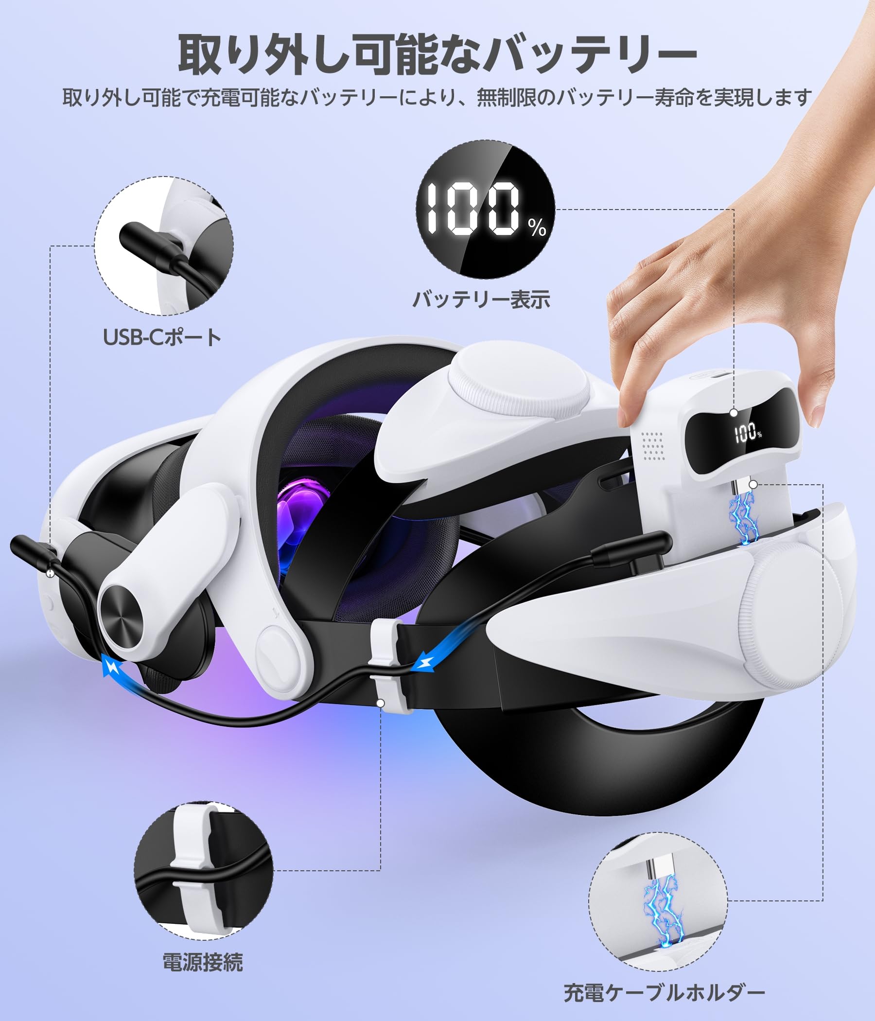 Amazon.co.jp: ダブルノブ調節可能エリートストラップ交換用、VRヘッド