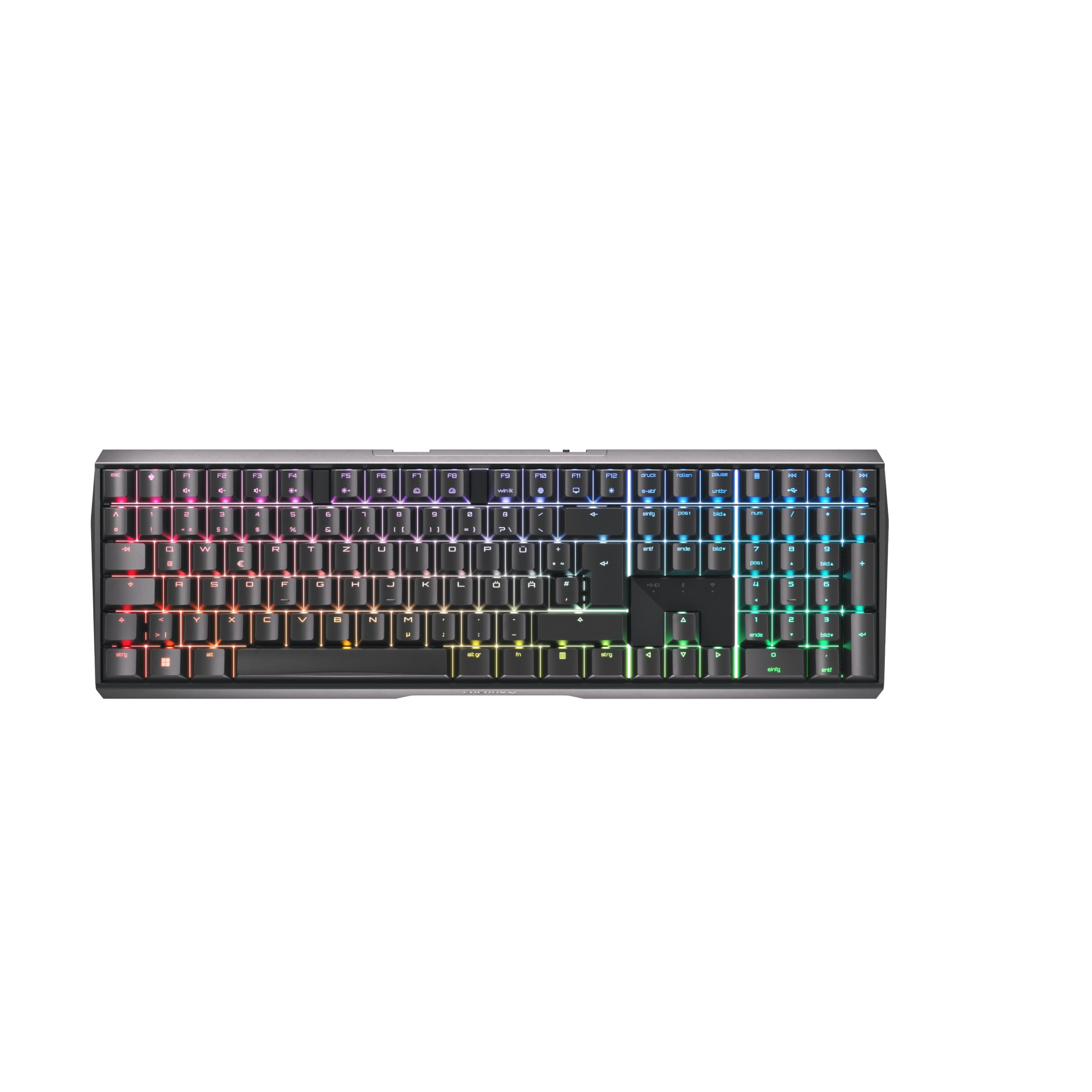 CHERRY MX 3.0S Wireless, Kabellose Mechanische Gaming-Tastatur, Deutsches Layout (QWERTZ), Bluetooth-, Funk- und Kabelverbindung, MX2A RED Switches, Schwarz