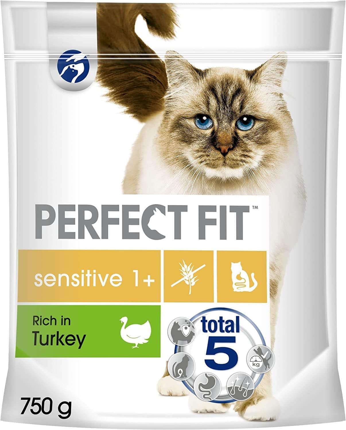 PERFECT FIT Cat Complete Dry Sensitive 1+ Turkey 750g