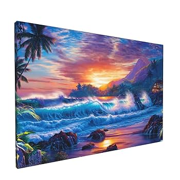 No262フレーム付きキャンバスアート 海の絵画 風景画 ブランド