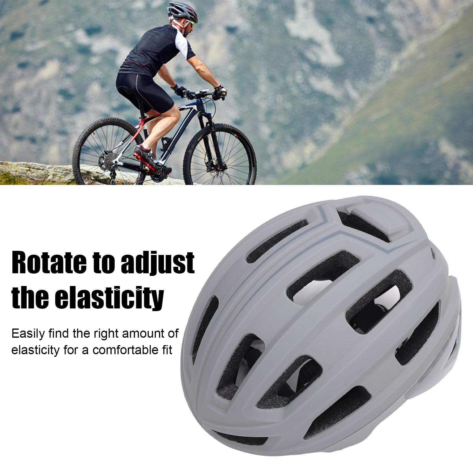 Casco de Bicicleta para Adultos Hombres Mujeres Ajustable Ligero