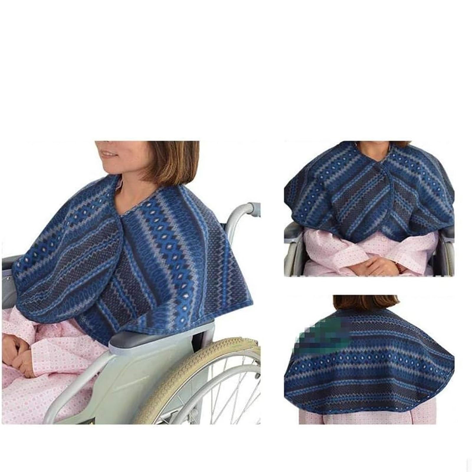 Koc ocieplający na wózek inwalidzki Pluszowy ciepły szal pielęgnacyjny dla osób starszych, miękki, zagęszczony polar chroniący nogi, akcesoria do wózków inwalidzkich, zestaw dla osób starszych -2 elem