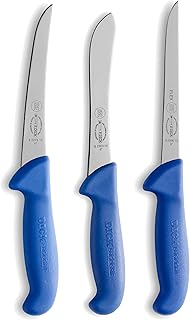 F.Dick ErgoGrip 82559100 - Juego de 3 cuchillos para deshuesar (15 cm, 15 cm, HRC 56°), color azul