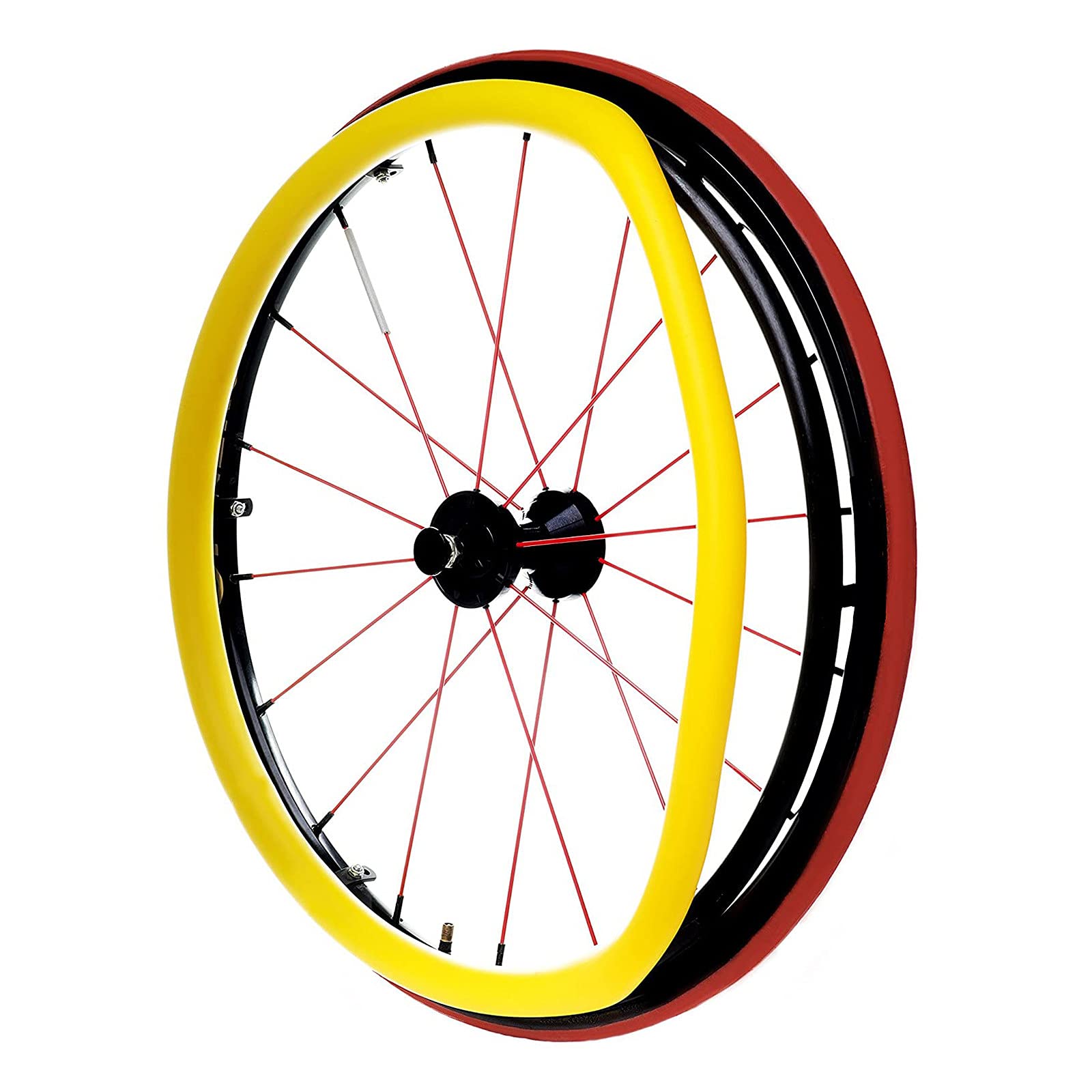 Cubiertas de Silicona para sillas de Ruedas Wheel Sports Funda para Silla de Ruedas,Cubiertas de Silicona para Llantas de Empuje para Silla de Ruedas,Trasera de 24 Pulgadas,Cubierta de Empuje Manual