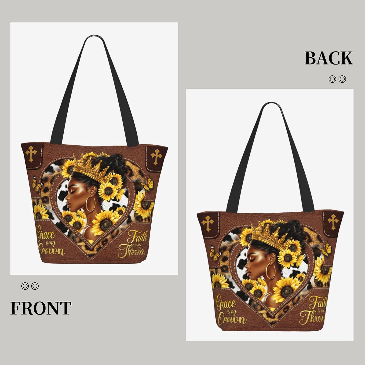 Bible Tote Bags for Women Christian Tote Bag Church Shoulder Bag Inspirational Bags With Zipper Bible Verse Gifts - Image 7