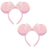 Mouse Ears Headbands with Bow Minnie Ears Cosplay Costume Hair Accessories for Women Girls Birthday Party Decoration
