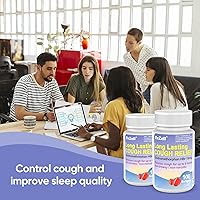 Vista 5 de RXZELL Alivio de la tos para adultos, dextrometorfano HBR 15 mg (200 cápsulas blandas), 8 horas de duración, sin somnolencia, supresor de tos