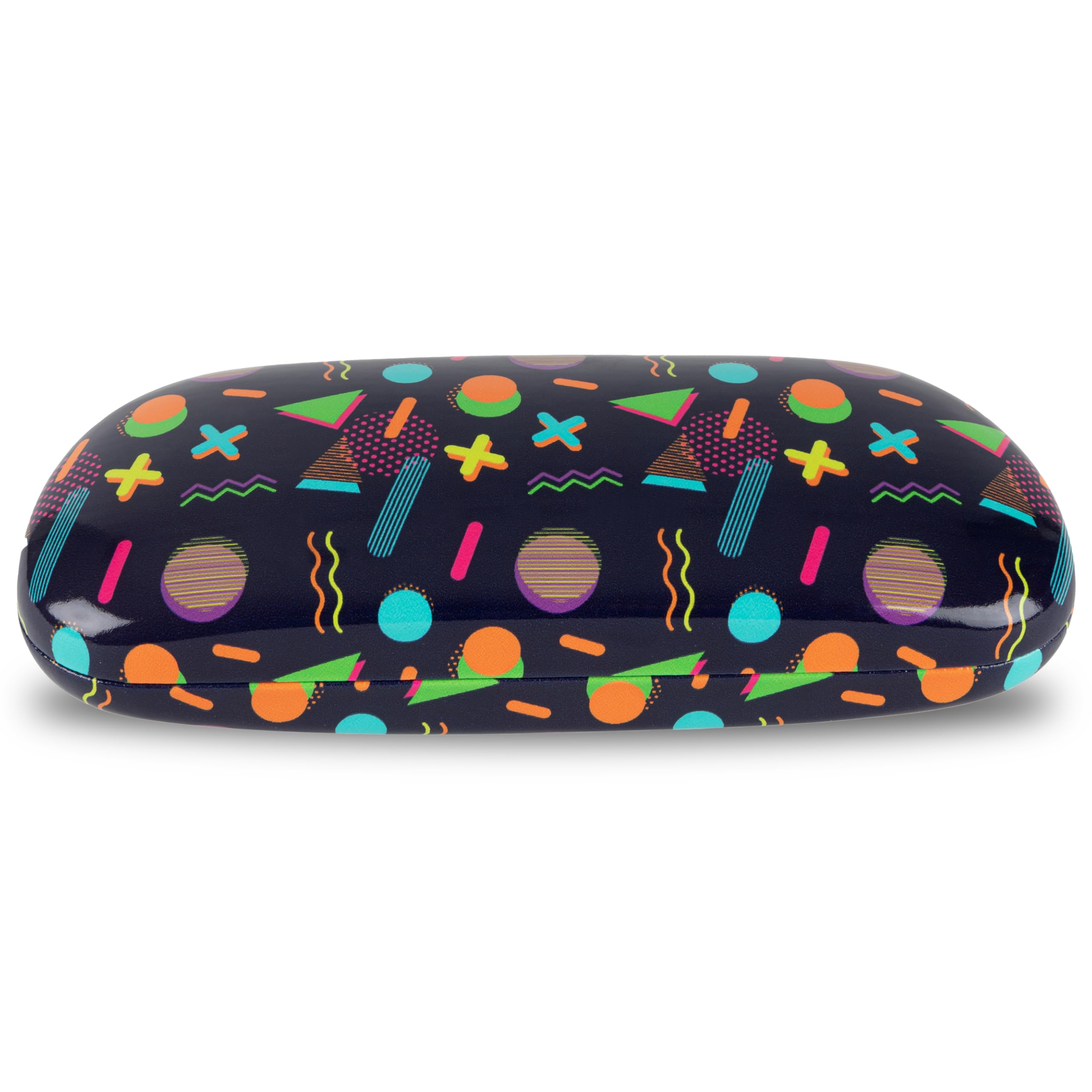 LAGO TERRA Memphis Print Hard Shell Glasses Case - Navy (Medium)