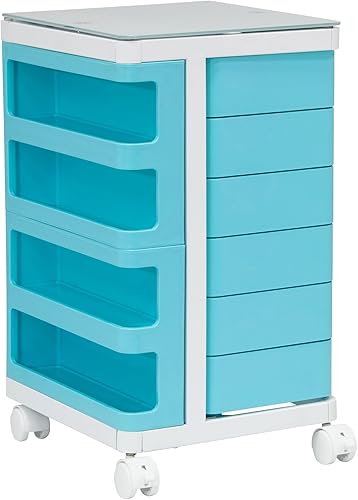 Miniatura 7 de SD STUDIO DESIGNS Kubx - Organizador de almacenamiento móvil giratorio de 4 lados con tapa de cristal, múltiples compartimentos