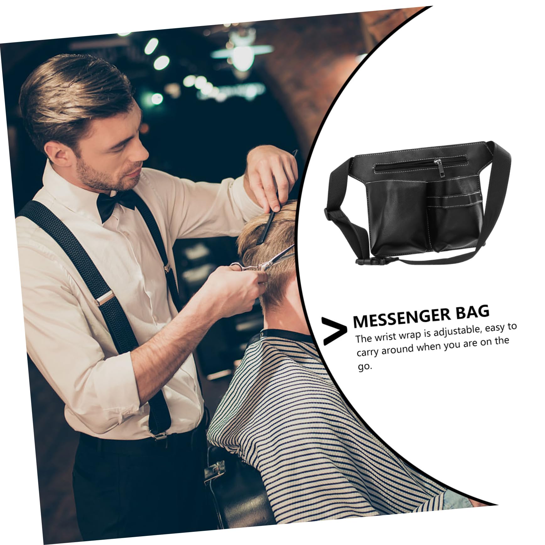 Outanaya Hair Stylist Scissors Pouch Barber Tool Storage Waist Bag Hairdressing Scissor Waist Pouch