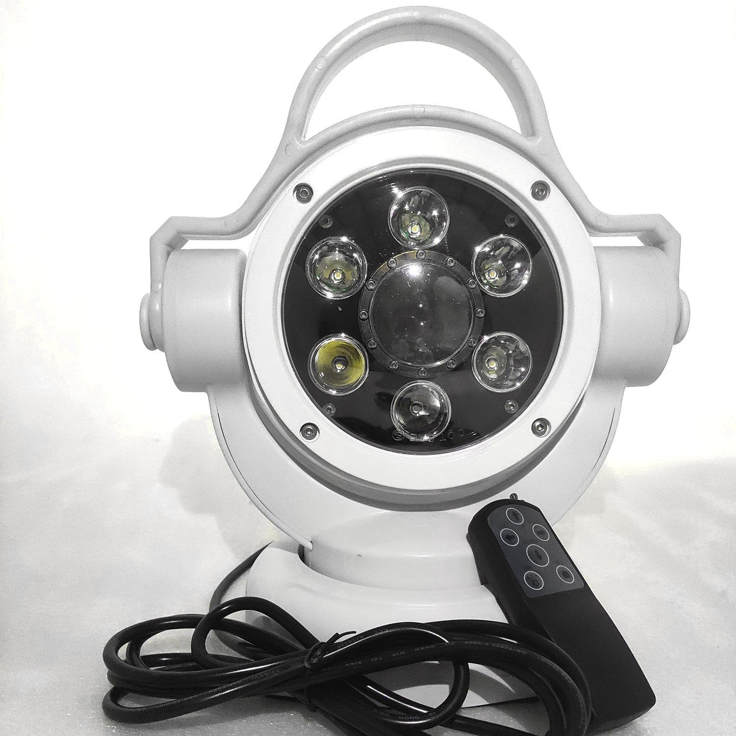 Led Search Light 11 Inch 90W 360 Degrees White Rotating Remote Control 9-32V Spot Led Driving Lamp Fog Lights Offroad Lights SUV ATV 4wd Truck Boat Lighting Camping Fishing