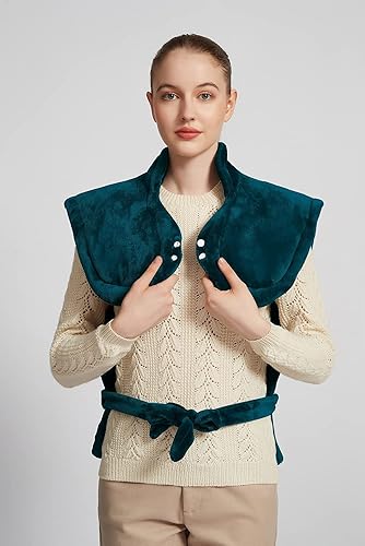 Miniatura 5 de Ruqiji Almohadilla de calefacción de cuello y hombros y espalda de 26 x 35 pulgadas con tecnología de calentamiento rápido y 6 ajustes de