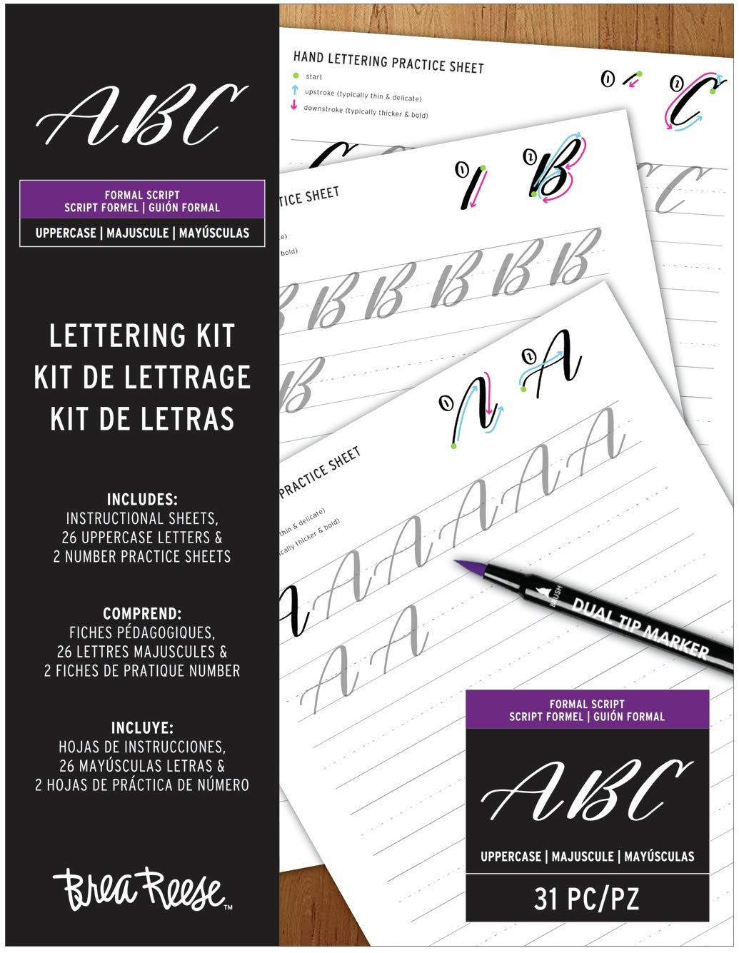 Momenta Brea Reese Lettering Kit-Formal Script-Uppercase-image-4