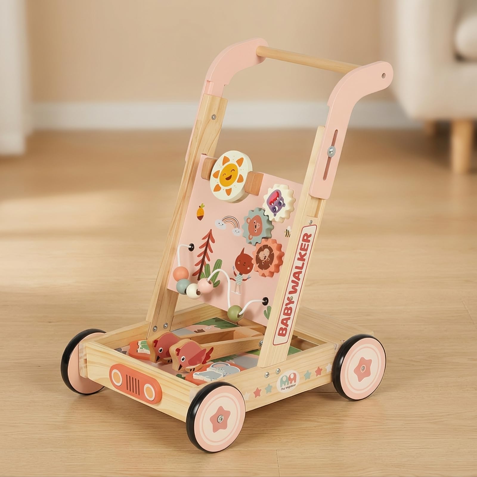 predolo Caminador Resistente | Altura Ajustable, Caminadora para, Didáctico, caminador Multifuncional, Habitación Infantil, Interiores