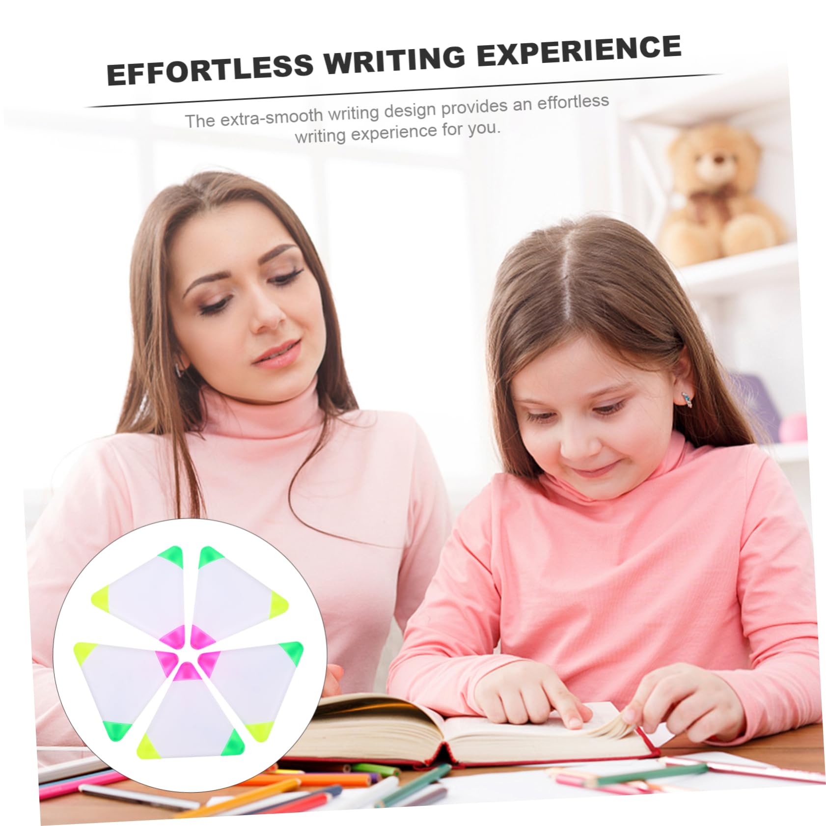 Operitacx 30 Pezzi Evidenziatori Fluorescenti Triangolari Colorati Ergonomici per Scuola e Ufficio Punta Liscia per Scrittura Facile e Impugnatura