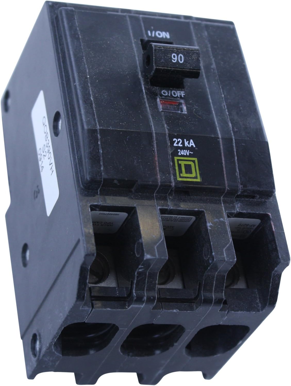Square D QOB390VH Circuit Breaker,90A,Bolt On,120/240V,3P