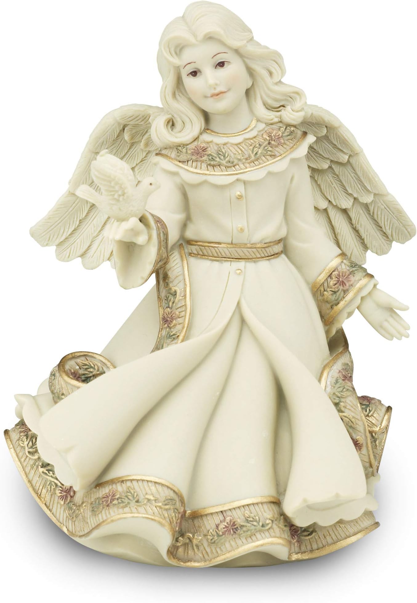 Pavilion Gift Company Sarah's Angels Tapestry Series Angel Holding Dove Figurine, 6-Inch