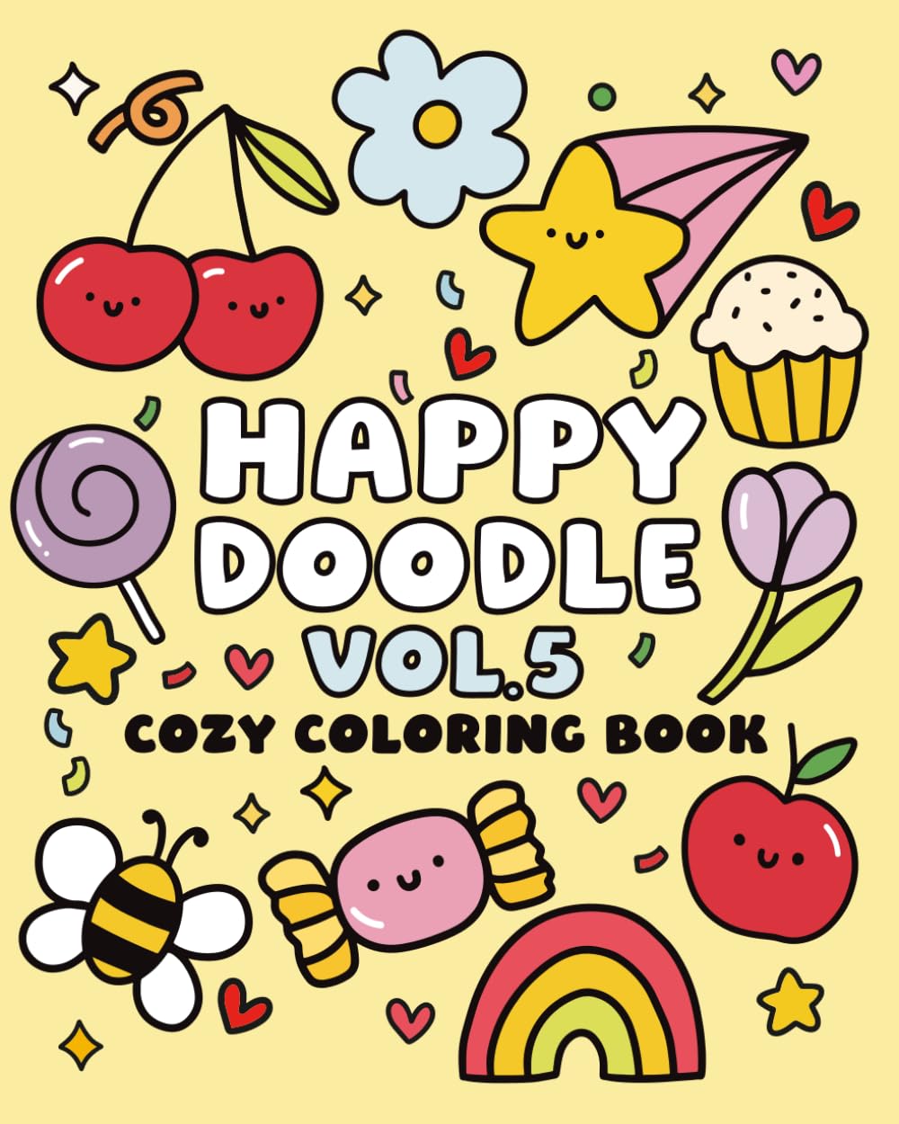 HAPPY DOODLE VOL.5: BOLD AND EASY COLORING BOOK