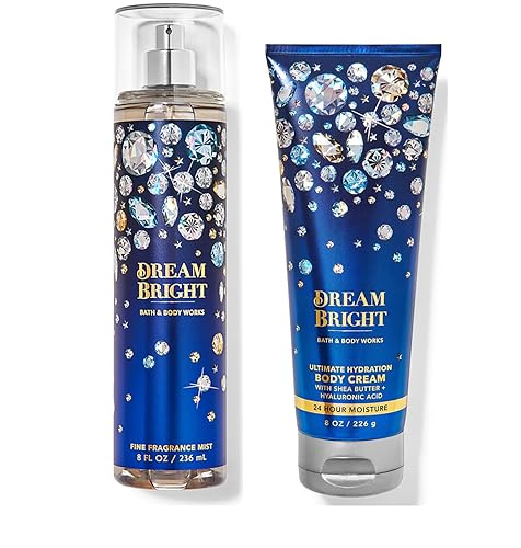 Bath and Body Works Ultimate Hydration Body Cream And Bpdy Spray Mist Fragrance Gift Sets (Dream Bright) - Dream Bright