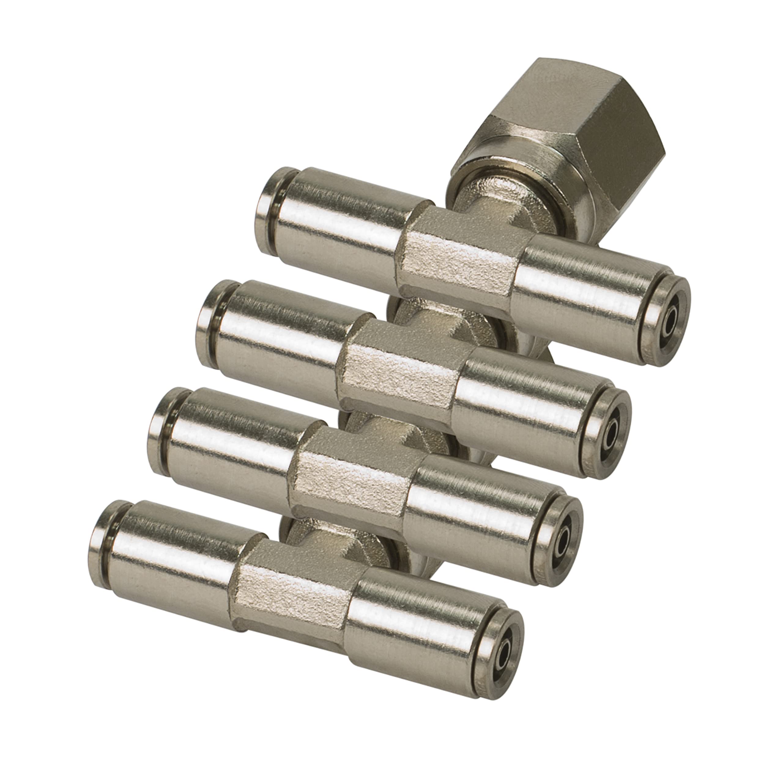 T-fitting 3/8 NPT a 1/4 giro viair 11436 conectores neumáticos pack de 4