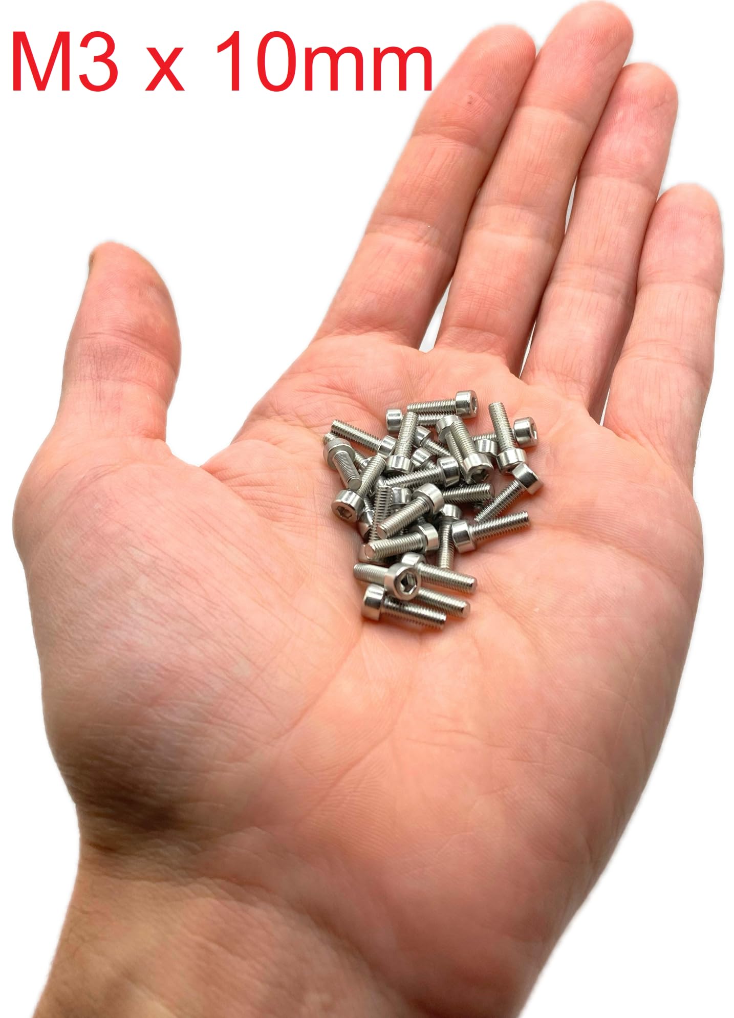 Screws Stainless Steel M3 x 10 mm Cylinder Head BTR Diameter 3 x 10 mm, A2 stainless steel, M3 x 10mm - Image 2