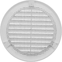 Vista 6 de Vent Systems Cubierta de ventilación blanca Soffit de 4 pulgadas (dimensiones de apertura), rejilla de ventilación redonda de plástico, pantalla