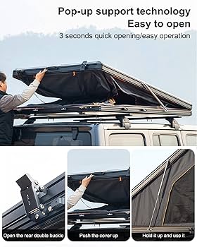 Amazon.co.jp: BAMACAR ポップアップハードシェルルーフトップ