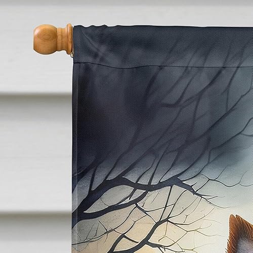 Miniatura 300 de Caroline's Treasures DAC2011GF - Bandera decorativa para jardín de Halloween con diseño de beagle para jardín, jardín, jardín, jardín, multicolor