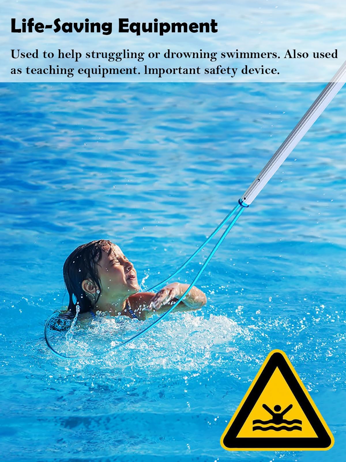 Asta telescopica for Bagnino in Lega di Alluminio | Asta di salvataggio in piscina di diverse dimensioni for il salvataggio di emergenza
