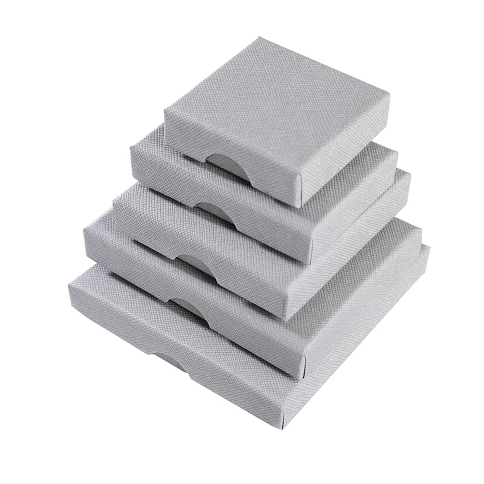 ABLNLPYOC 12Pcs Grey Thin Jewelry Kraft Paper Packaging Boxes For Earrings Necklace Bracelet Gift Package Storage Case 12Pcs(7x7x1.5cm)