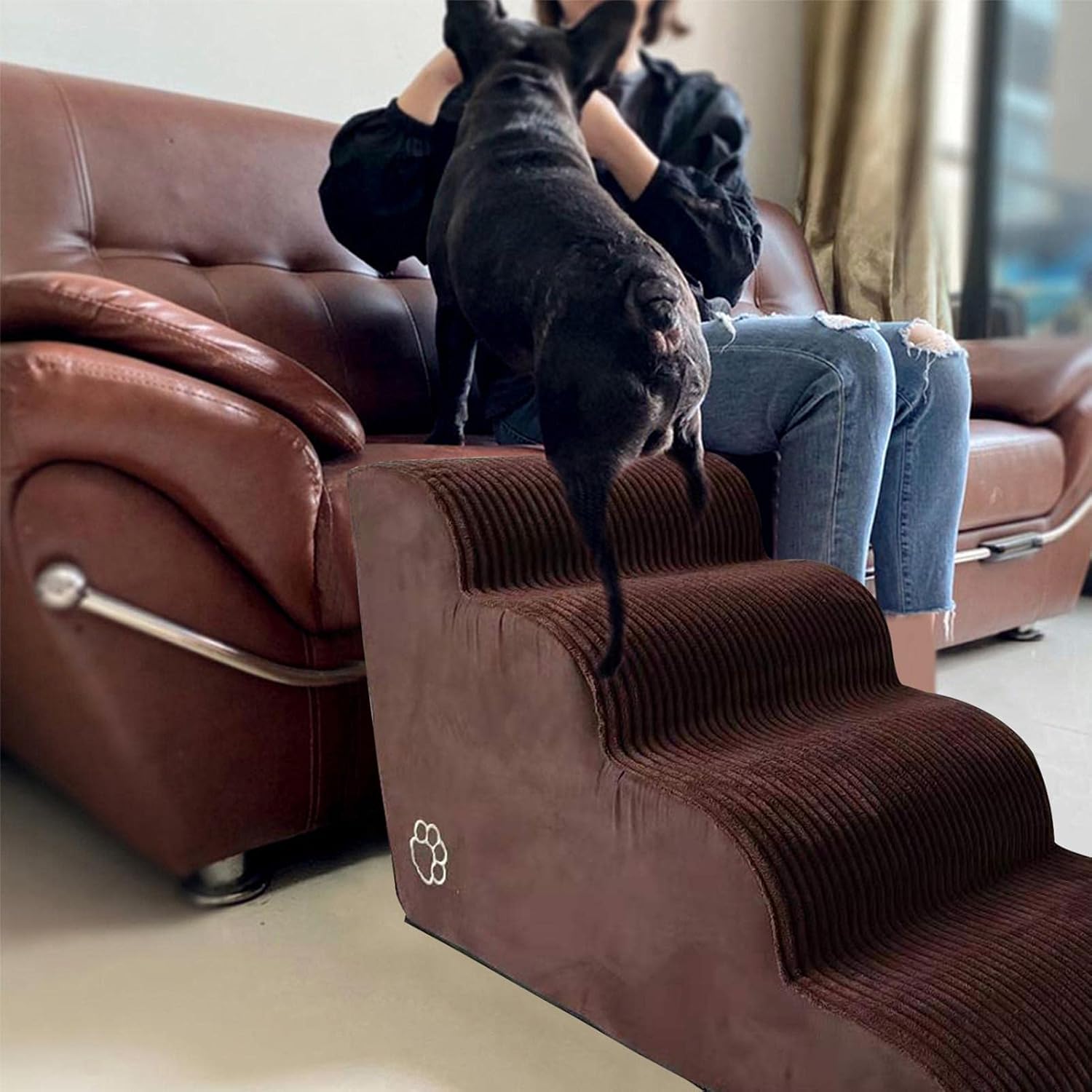 ステップ ペット 犬 階段 ペット用 犬踏み台 犬用ステップ ペット階段 ステップ犬 滑り止め 怪我防止 カバー取り外し 洗濯可能 ドッグステップ スロープ 小型犬 猫用 高齢犬 シニア犬 足腰への負担を軽減 とっておきし新春福袋