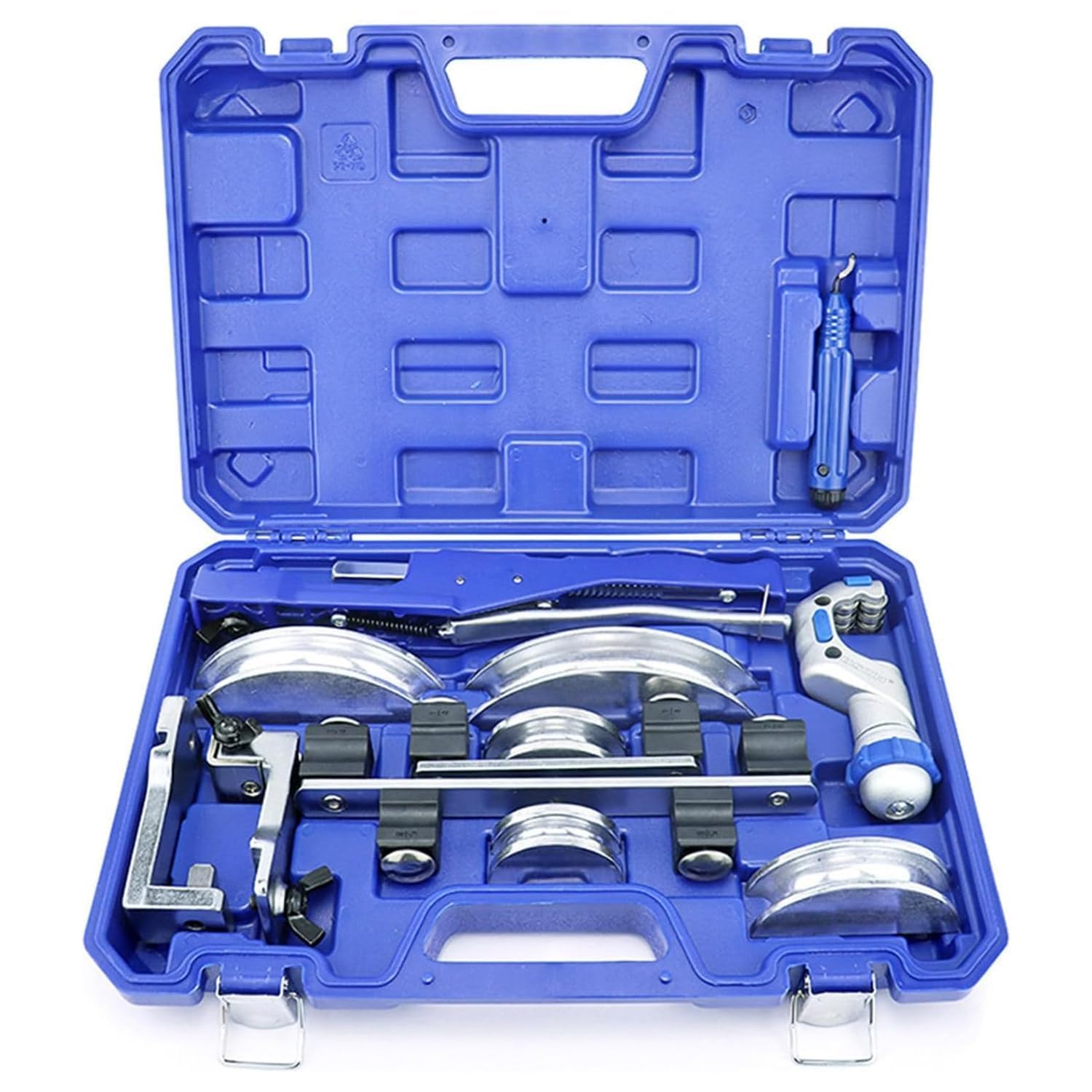 Piegatubi Manuale per Tubi in Rame, Kit Piegatubi a Cricchetto per 3/8-7/8 di Pollice, Design di Piegatura Bidirezionale in Avanti e all'Inverso a 90° per la Refrigerazione di Impianti Idraulici HVAC