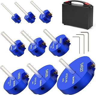9PCS PVC Pipe Reamer Kit - SCH40 Aluminum Deburring Tool Kit (1/2" to 4") | Dual-Blade Technology | Deburring Tool for PVC & ABS Pipes | Fits Standard 1/2" Drills