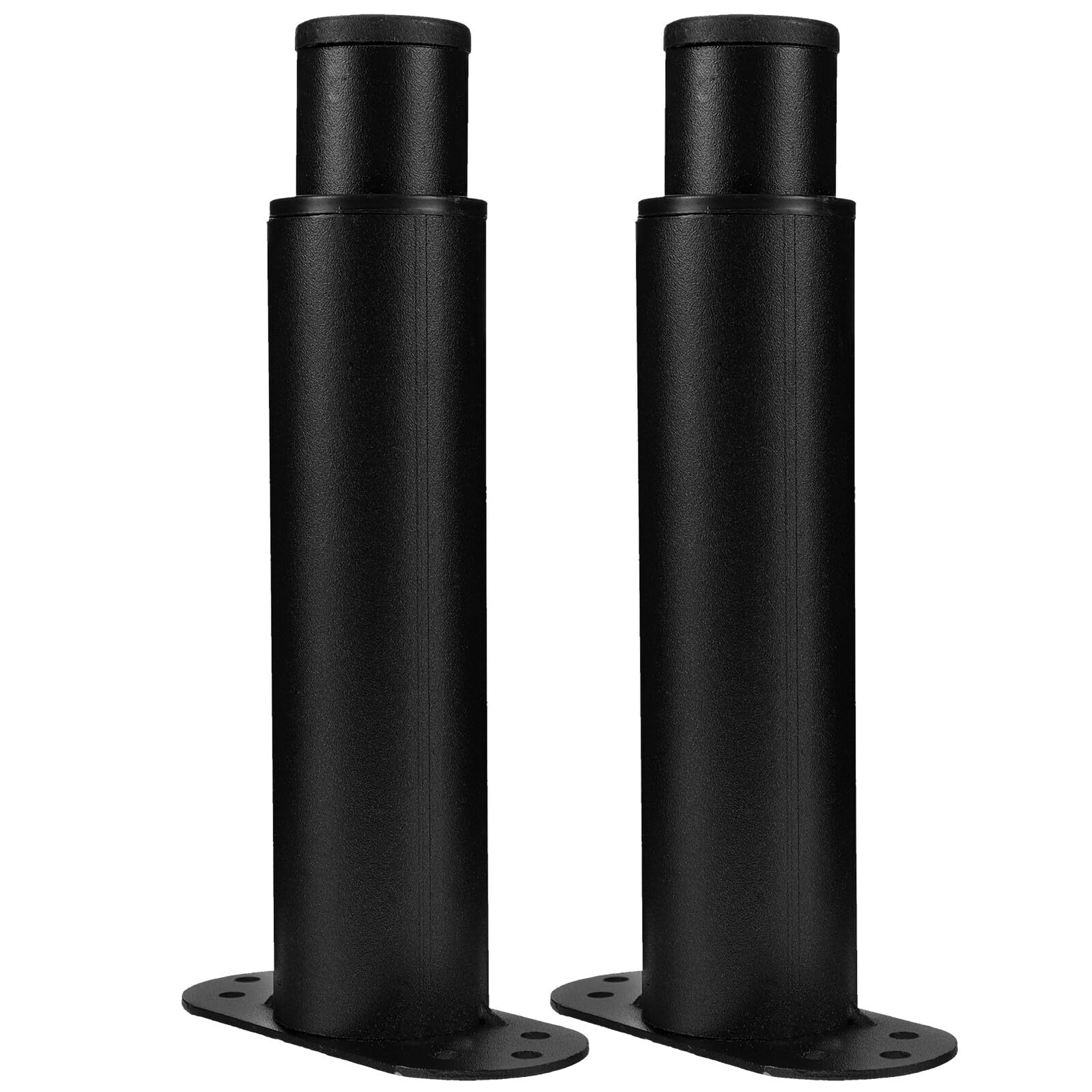 Pieds réglables pour cadre de lit noir 15-27 cm en acier laminé avec vis et patins