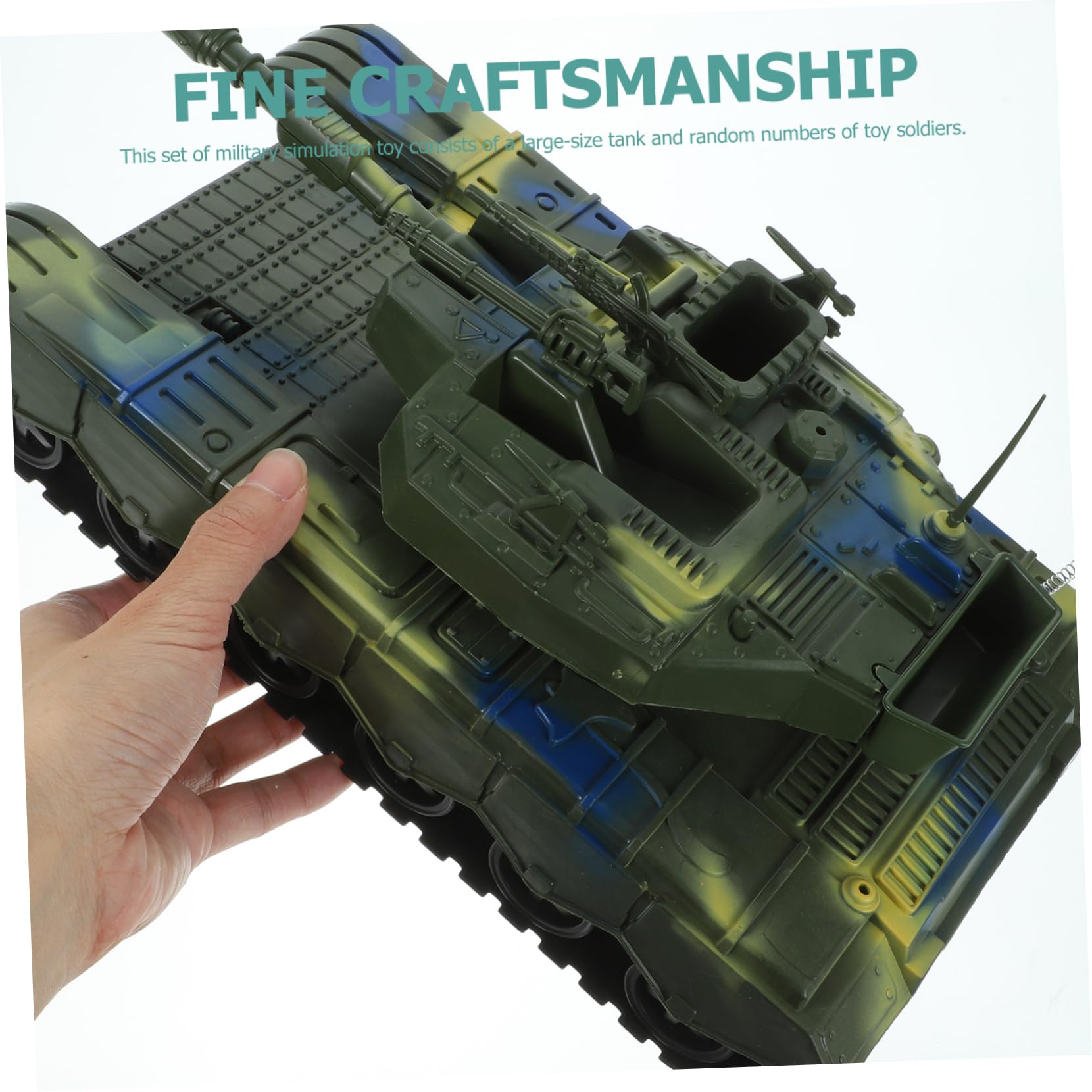 1set Giocattoli Tank Con Soldatini Casuali Inerziale Per Per Giochi Simulazione e Militari