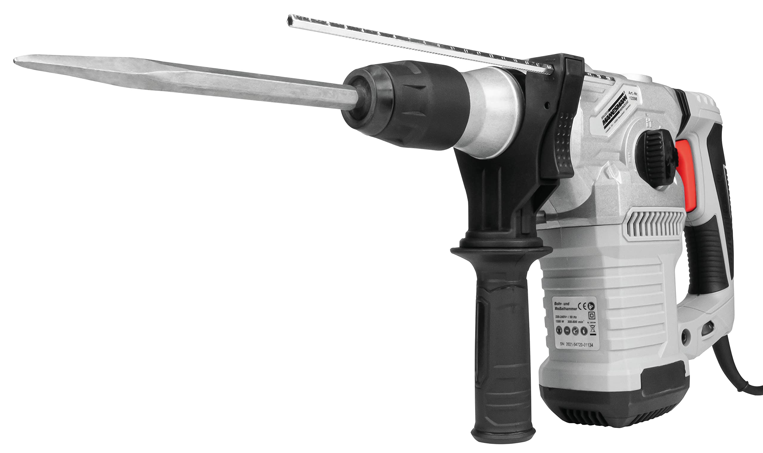 Brüder Mannesmann M12598 1500 W elektroniczny młot udarowo-obrotowy, szary