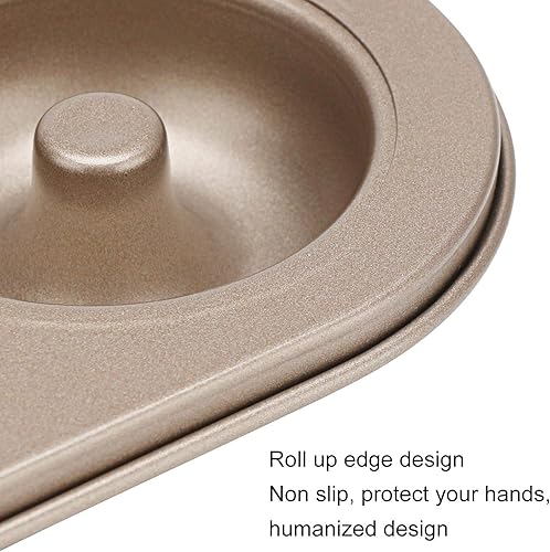 Miniatura 5 de Beasea Moldes de dona para hornear 6 cavidades, 2 unidades de moldes para hornear donas antiadherentes, molde para rosquillas y bagel, mini moldes