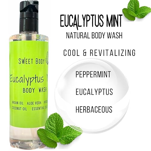 Miniatura 3 de EUCALYPTUS MINT Body Wash + Bath Salt Set Sulfate Free, Paraben Free Plant-Based Naturally Derived Clean Ingredients (Eucalyptus Body Wash + Bath