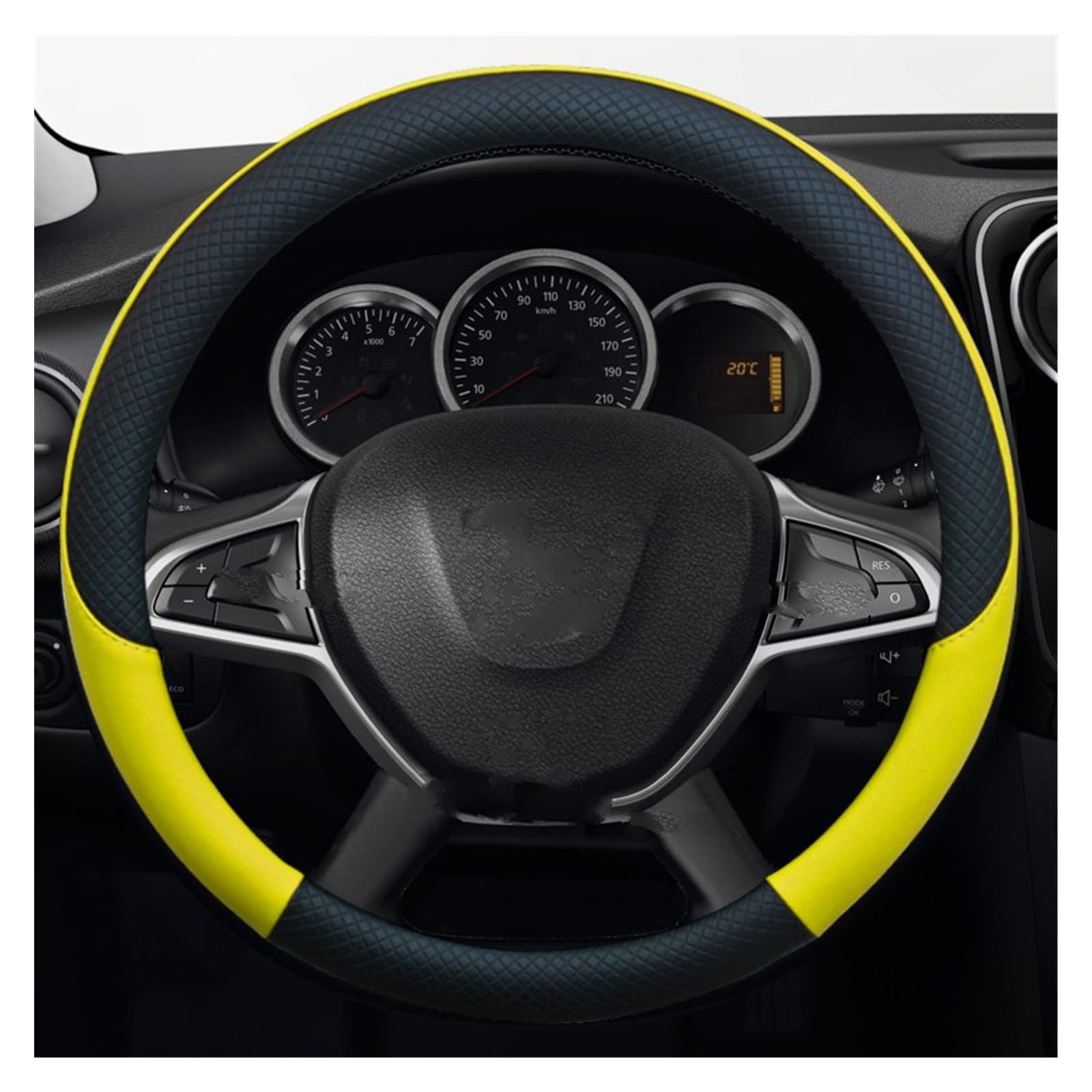 Steering Wheel Wrap For Dacia For Sandero For Stepway For Logan Car Steering Wheel Cover 37CM Steering Wheel Hubs Steering Wheel Sleeve(7)