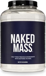 Mass - Natural Weight Gainer Protein Powder - 8 LB Bulk, NSF Certified, GMO Free, Gluten Free & Soy Free. No Artificial Ingredients - 1,250 Calories per Serving