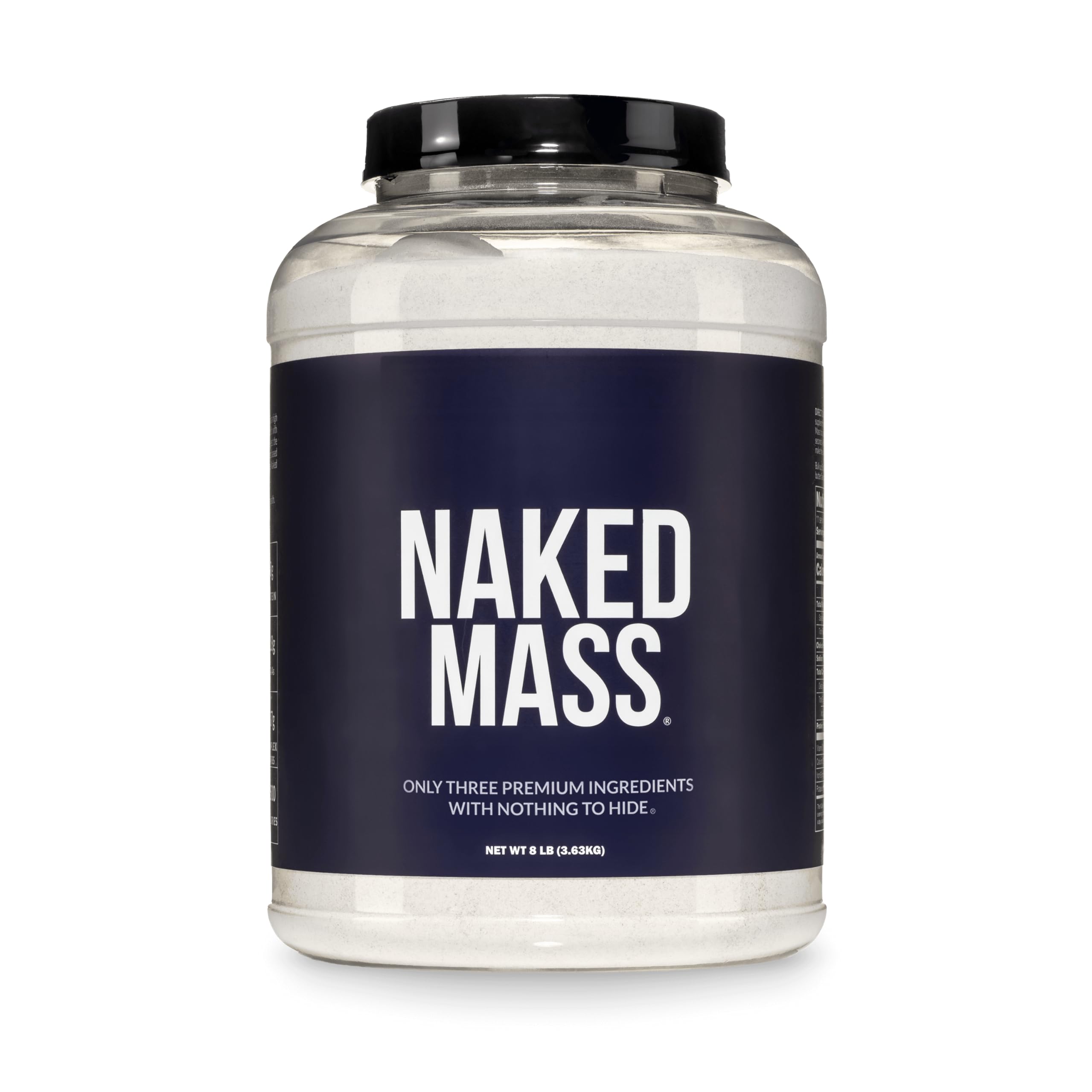 NAKED Mass - Natural Weight Gainer Protein Powder - 8 LB