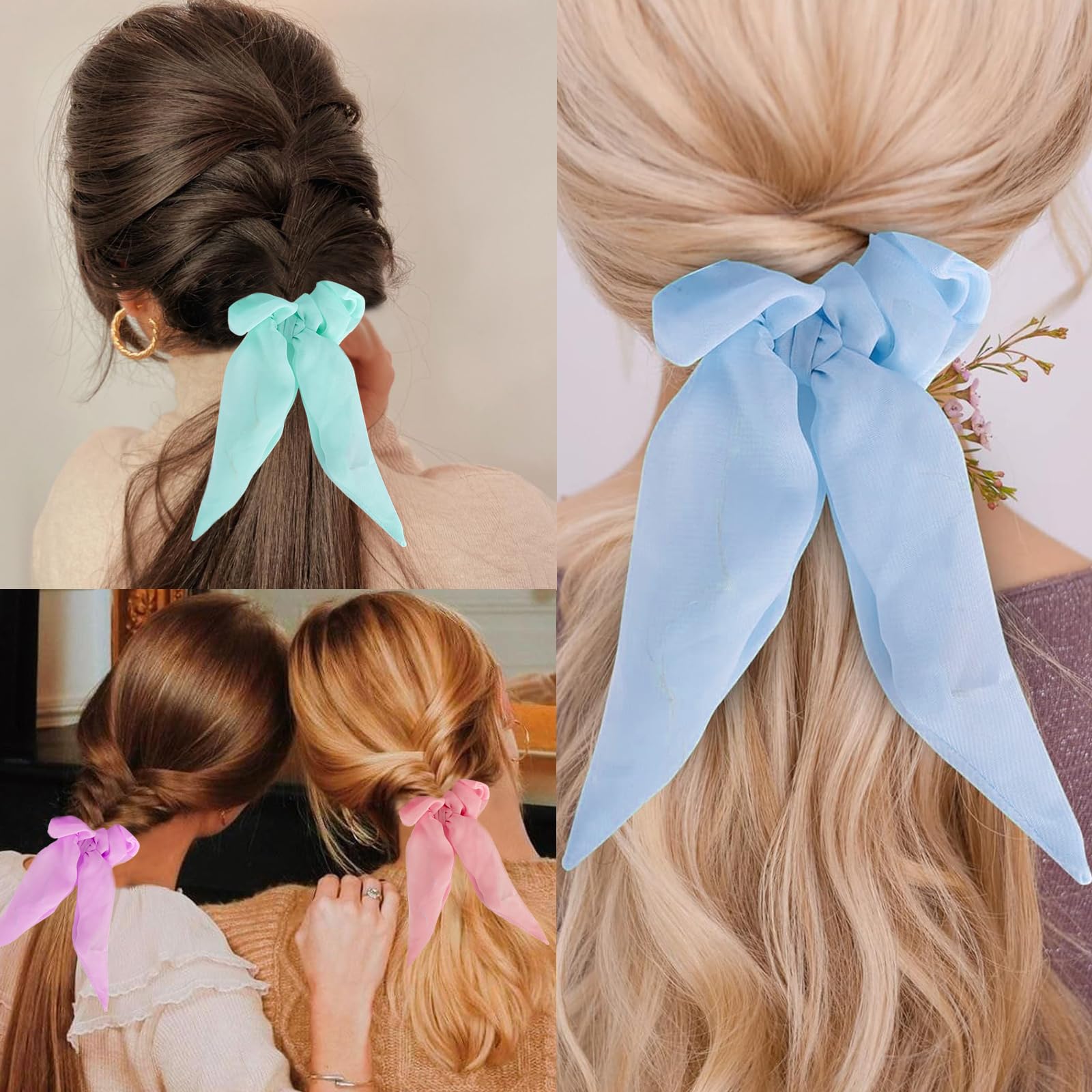 Scrunchies LED Luminosi – 6 Pezzi Fasce Elastiche Per Capelli Con Luci, Regolabili, 3 Modalità Di Illuminazione, Per Feste, Halloween, Matrimoni E Concerti