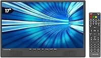 TV Portátil Inteligente LED 17" HD Wi-Fi 12v Bivolt com Dois Alto Falantes 45mm Integrados - Acompanha Controle Remoto