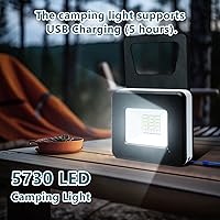 Vista 3 de Luces recargables de mano para tienda de campaña, funciona con pilas, 2400 mAh, 2000 lúmenes, 4 modos de luz, impermeables, ligeras, portátiles