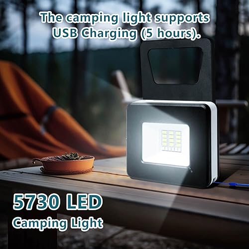 Miniatura 3 de Luces recargables de mano para tienda de campaña, funciona con pilas, 2400 mAh, 2000 lúmenes, 4 modos de luz, impermeables, ligeras, portátiles,